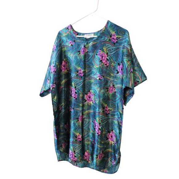 Featherbed Other - Featherbed Women's Sleep Shirt Satin Floral Size L